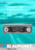 Blaupunkt Heidelberg-CD-52 - Owners Manual